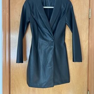 Abercrombie & Fitch Black Leather Mini Dress